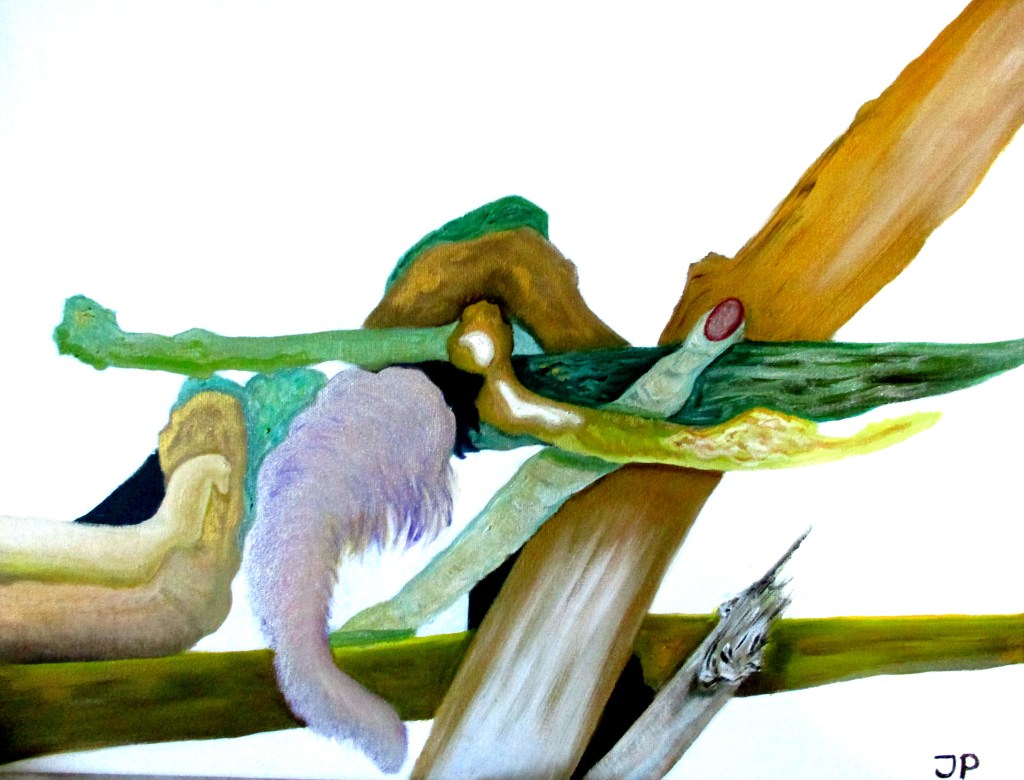 Abstract of driftwood pile