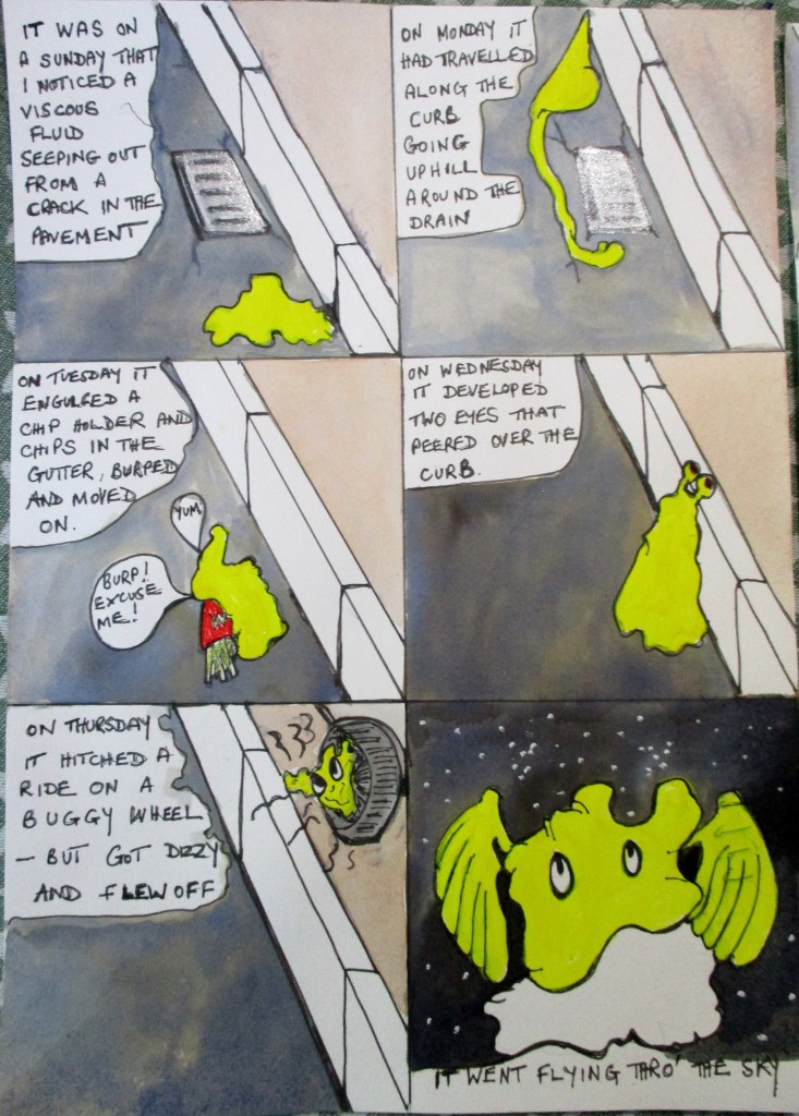 Blob, Yellow, amoebic, alien, funny, hungry, developing, A I