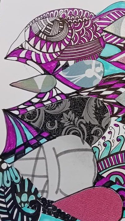 Image if bird made up of raindrops